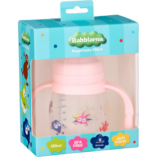 Babblarna Nappflaska med Handtag 180 ml 