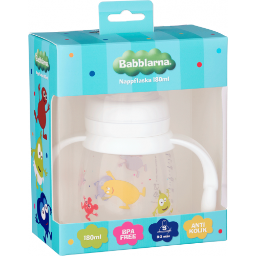 Babblarna Nappflaska med Handtag 180 ml 